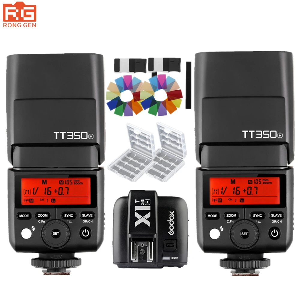Вспышка GODOX Mini TT350F TT350 Speedlite TTL HSS 2 4 ГГц 1/8000 s GN36 фотовспышка + триггер X1TF для камер