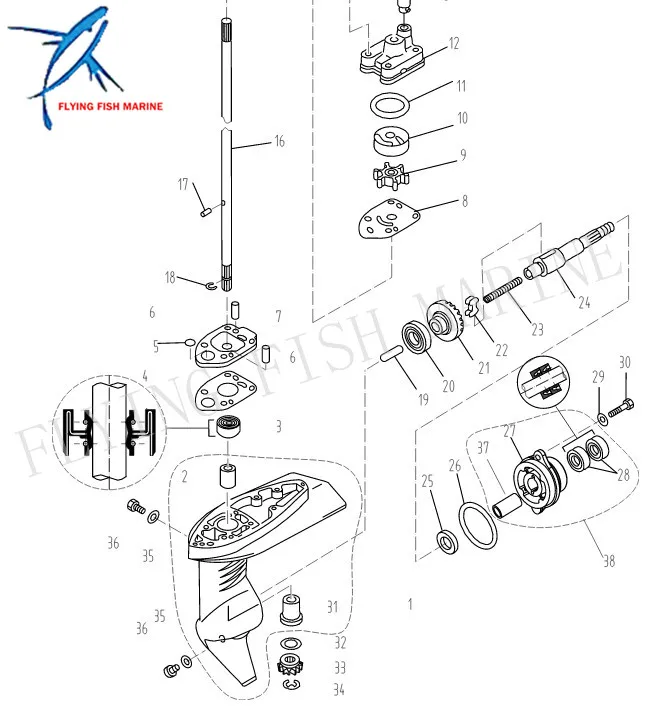 Лодочный мотор F2.6-03000019 переднее колесо для Parsun HDX 4-тактный F2.6 подвесной двигатель