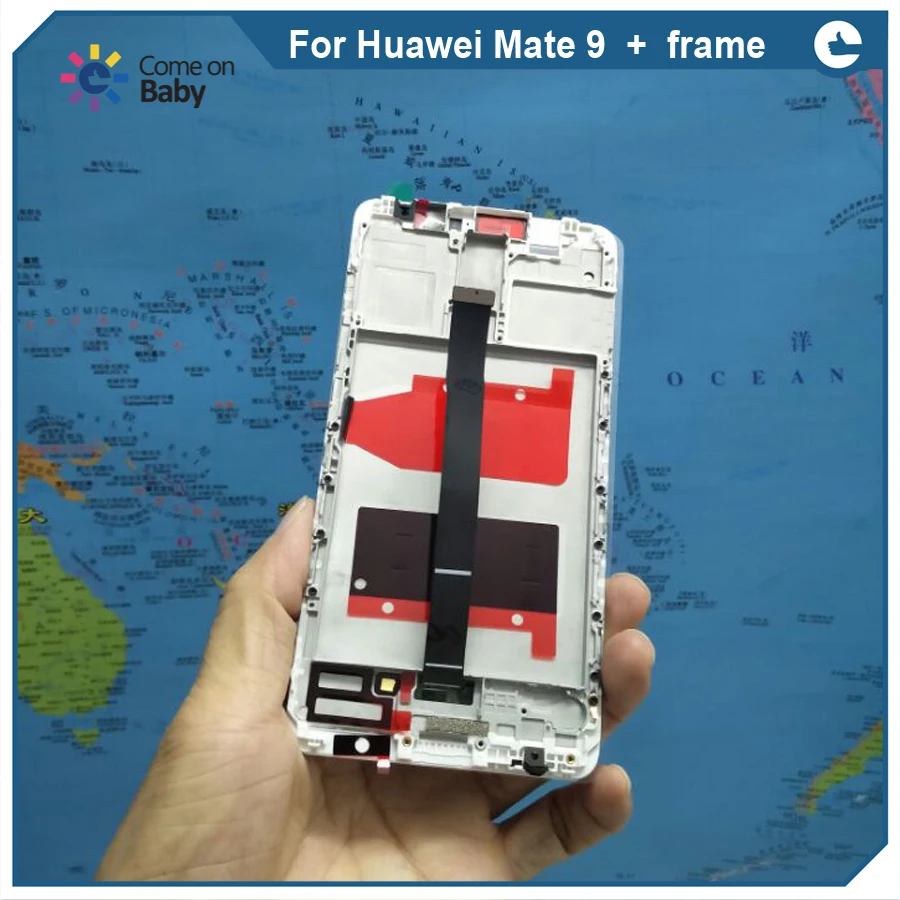 100% протестированный экран для Huawei Mate 9 ЖК-дисплей + сенсорный сенсор полный