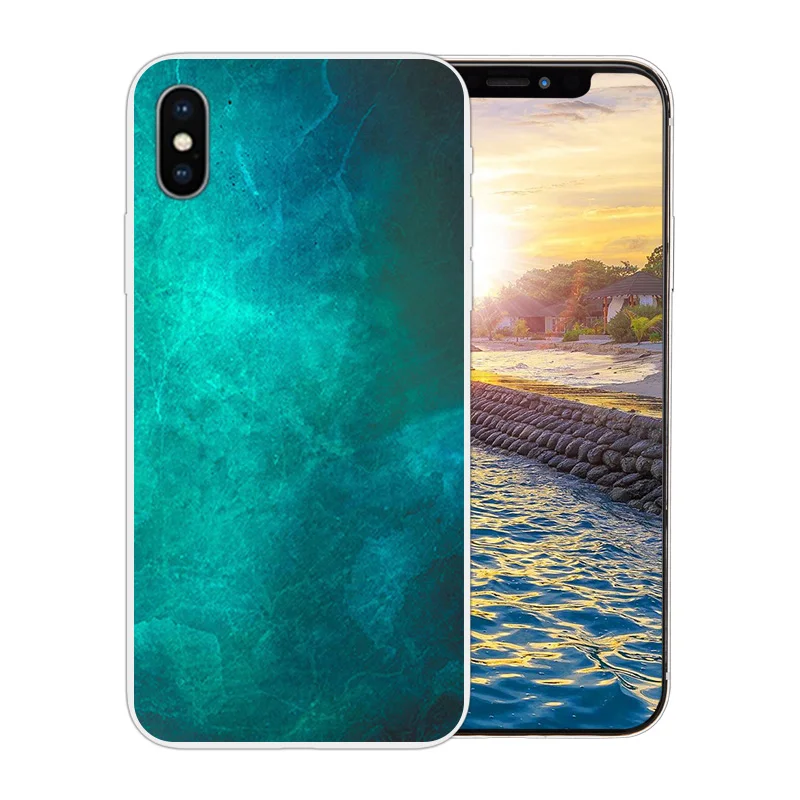 for iPhone X 10 Soft Silicone Phone Case Apple 6 6s 7 8 Plus Matte TPU Color Stone Pattern 5S 5C Transparent Bags |