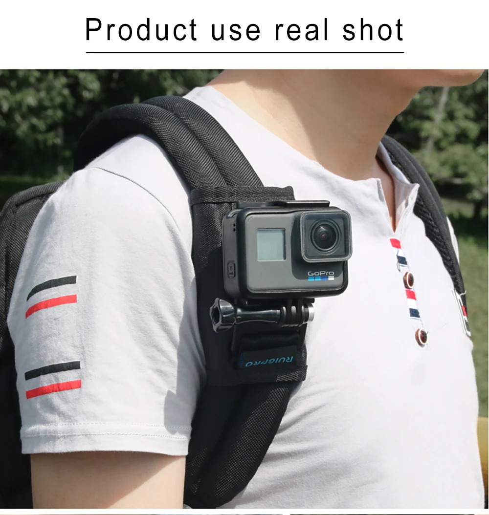 360 градусов вращение Quick Release Рюкзак с ремешком на застежке, крепление-защелка адаптер для экшн-камеры Gopro Hero 8/7/6/5/4/3 Экшн-камеры Xiaoyi Камера