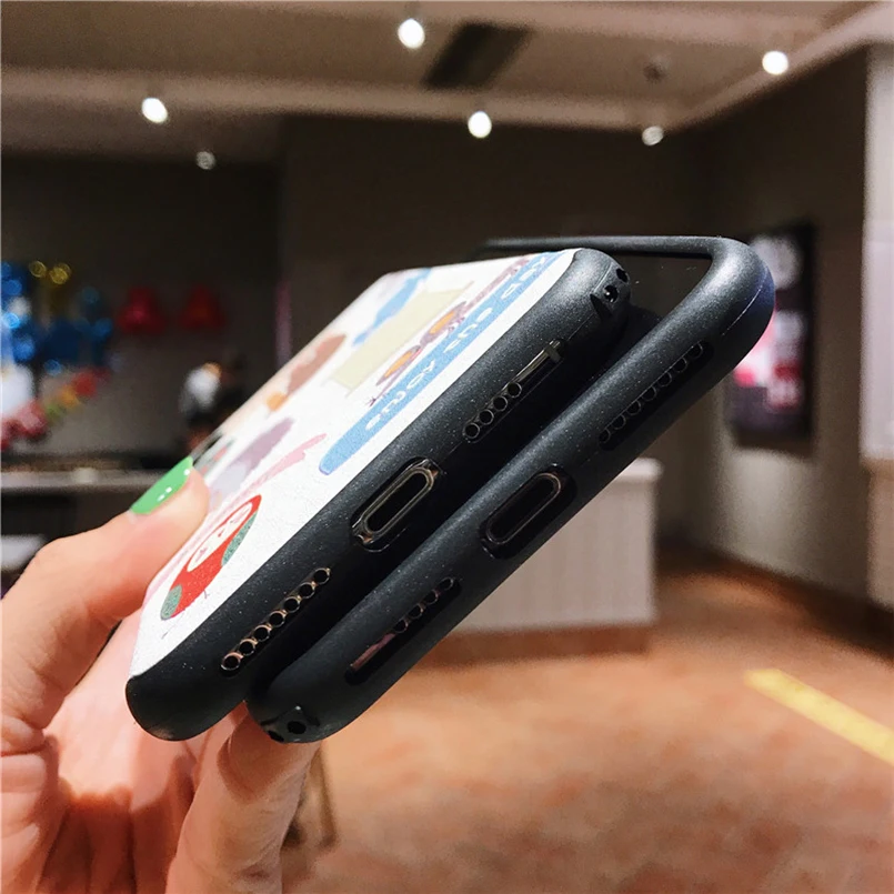 Cute Animal Hard PC Case For iPhone X Cover Shockproof 3D Relief Bumper 6 6s 7 8 Plus XR XS MAX Phone |