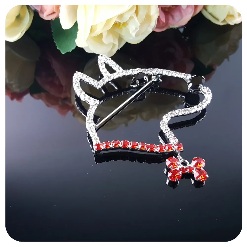 Стразы Pit Bull Terrier булавка для отворотом собаки/брошка | Украшения и аксессуары