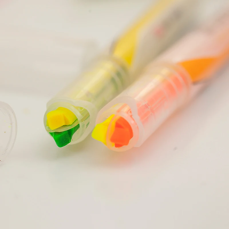 Маркер двухцветный флуоресцентный 5 шт./лот маркер для чтения книг канцелярские