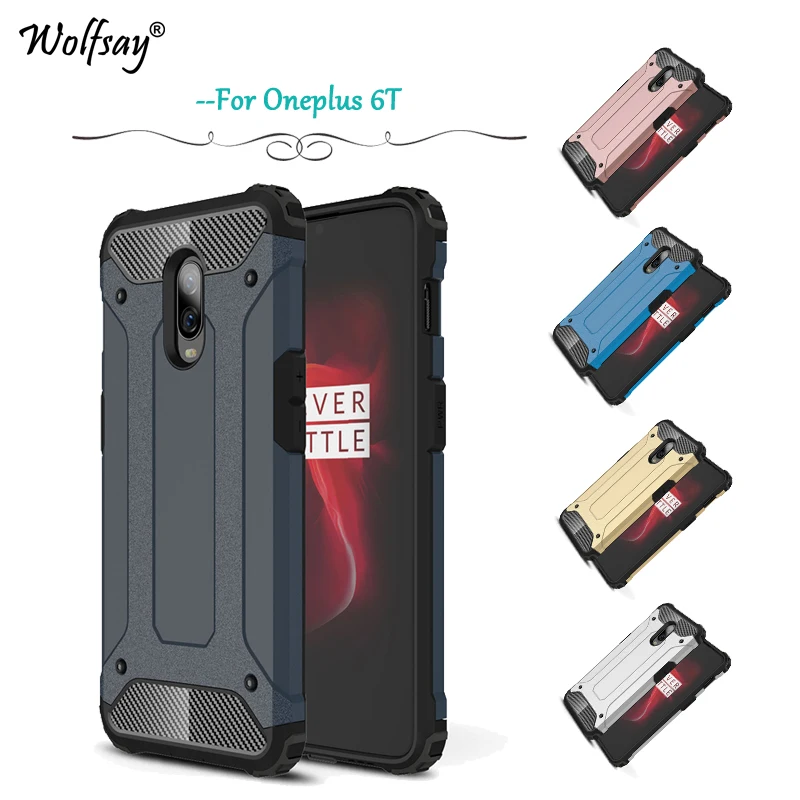 For Oneplus 6T Cover 1+6T Shockproof Armor Hard PC Phone Case Back 6 T Shell Fundas* |