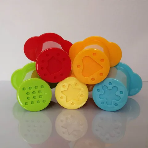 Детский набор для рукоделия, 5 шт., обучающая развивающая игрушка, Пластиковая форма для расплава, инструменты из полимерной глины, шприцы в форме забавной разноцветной - изображение