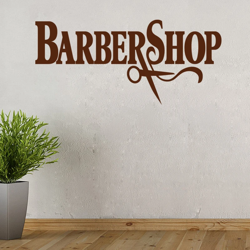 Barbershop Sticker Bread Decal Customized Vinyl Wall Art Decor Windows Decoration Haircut Shavers Glass Barber Shop Decals | Дом и сад