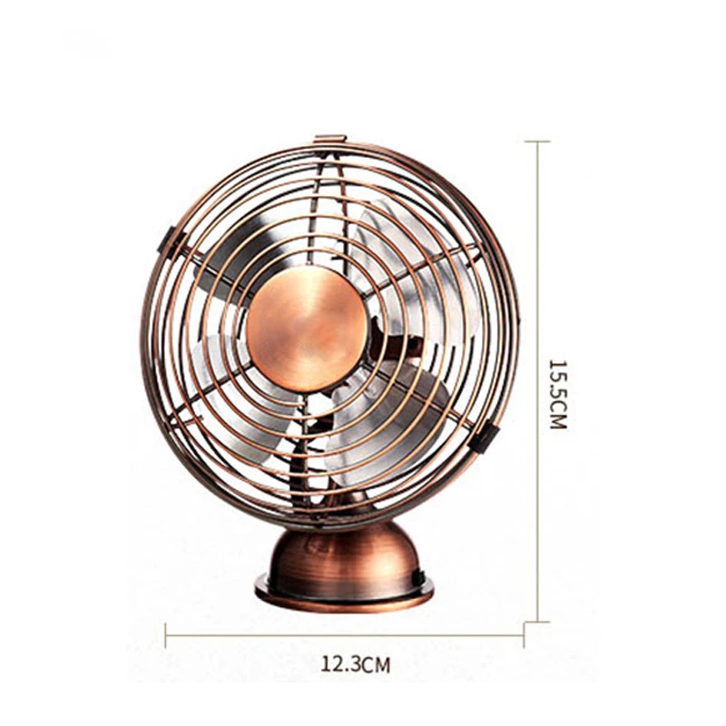 Настольный Электрический вентилятор Ретро USB мини настольный античный