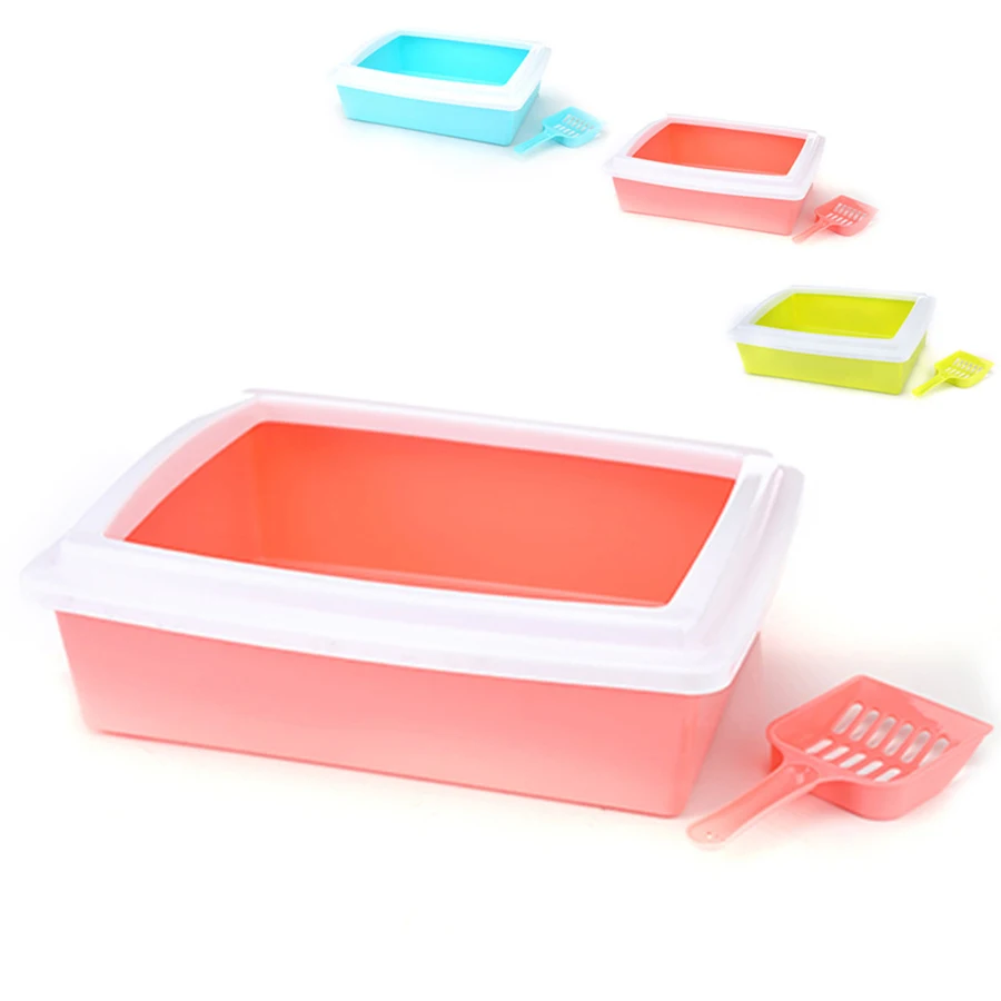 Продукты большой кошачий Туалет Коробка лоток Лопата пластиковая домик раковины