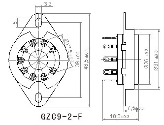 Оптовая и розничная продажа 20 шт. 9 контактов Керамическая вакуумная трубка