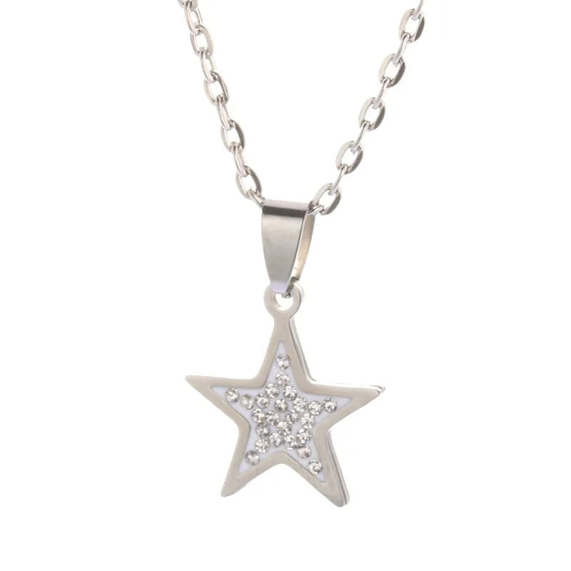 

Горячие продукты ракушка подвеска в виде звезды со стразами очарование из нержавеющей стали металлическое ожерелье женские ювелирные изде...