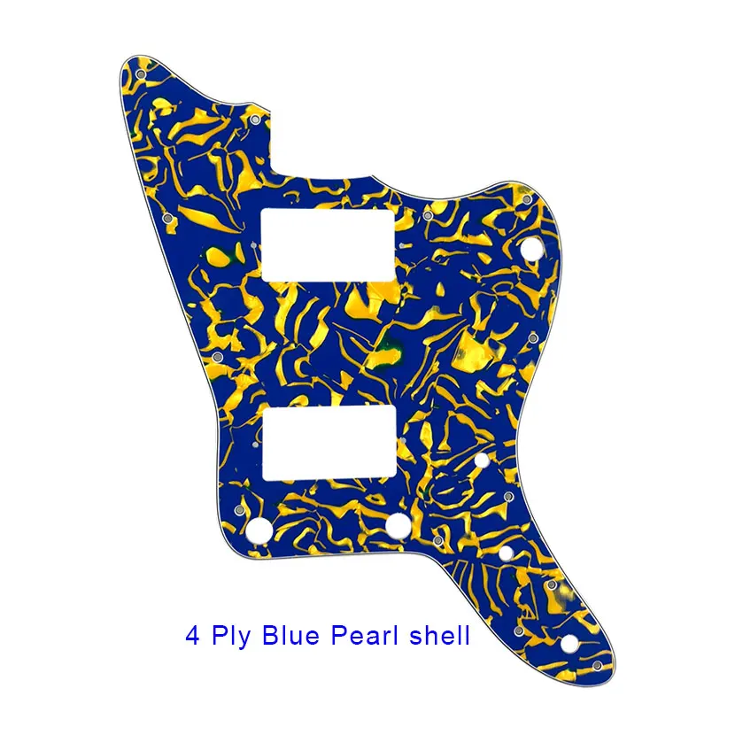blue pearl shell Pleroo гитарные аксессуары накладки и 13 винтов для MIJ Jazzmaster гитары с PAF Humbuckers и без верхней кнопки управления - Цвет: blue pearl shell