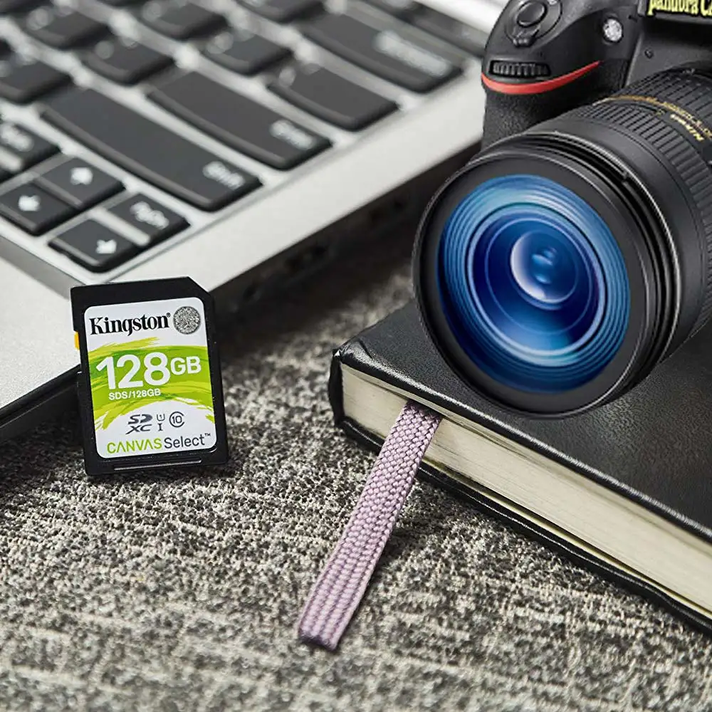 Kingston SD карты памяти 32 Гб 64 128 холст Selet SDHC/SDXC UHS 1 80 МБ/с. Class 10 HD видео вспышка SDCard для