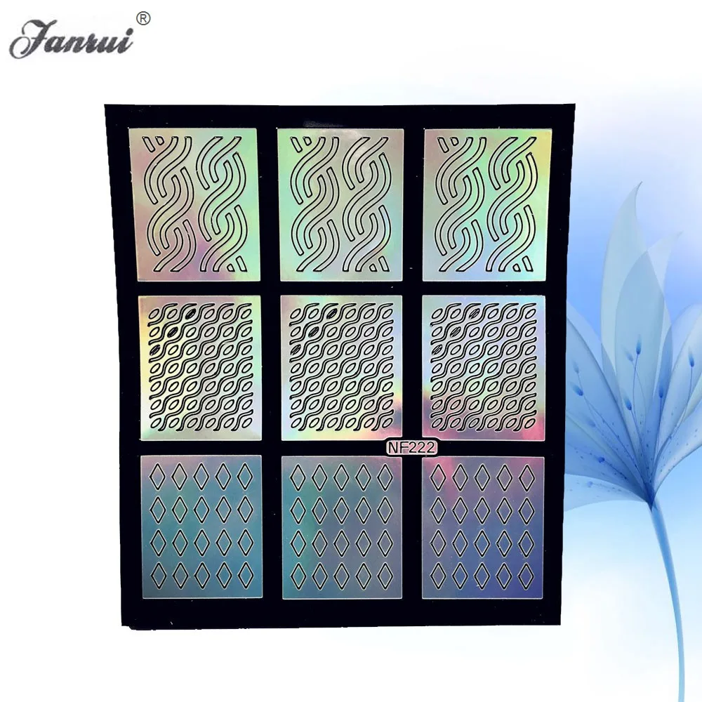 Новый цветок хны менди индийский шаблон для дизайна ногтей с отверстиями стикеры