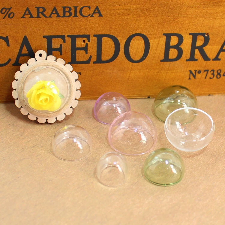 2 шт 8-30 мм пустой стеклянный глобус полукруглой формы стеклянная бутылка Глобус