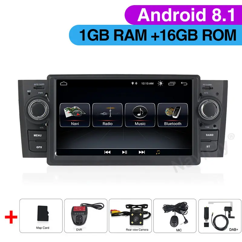 dvd Camera DVR DAB Новинка! Android 9,1 Автомобильный dvd Радио для Fiat Grande Punto Linea 2007 2008 2009 2010 2011 2012 dvd плеер аудио WI-FI RDS gps карта MIC - Цвет: dvd Camera DVR DAB