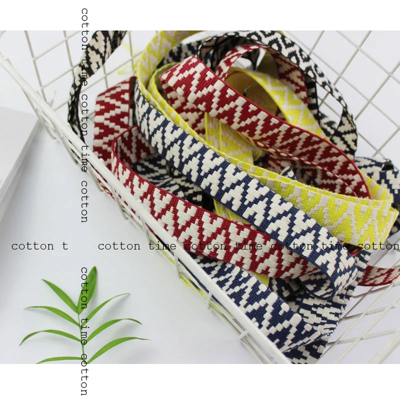 6yards/lot Jacquard webbing 2.5cm wide ethnic ribbon embroidery style trim Cotton mixed Sewing Accessory | Дом и сад