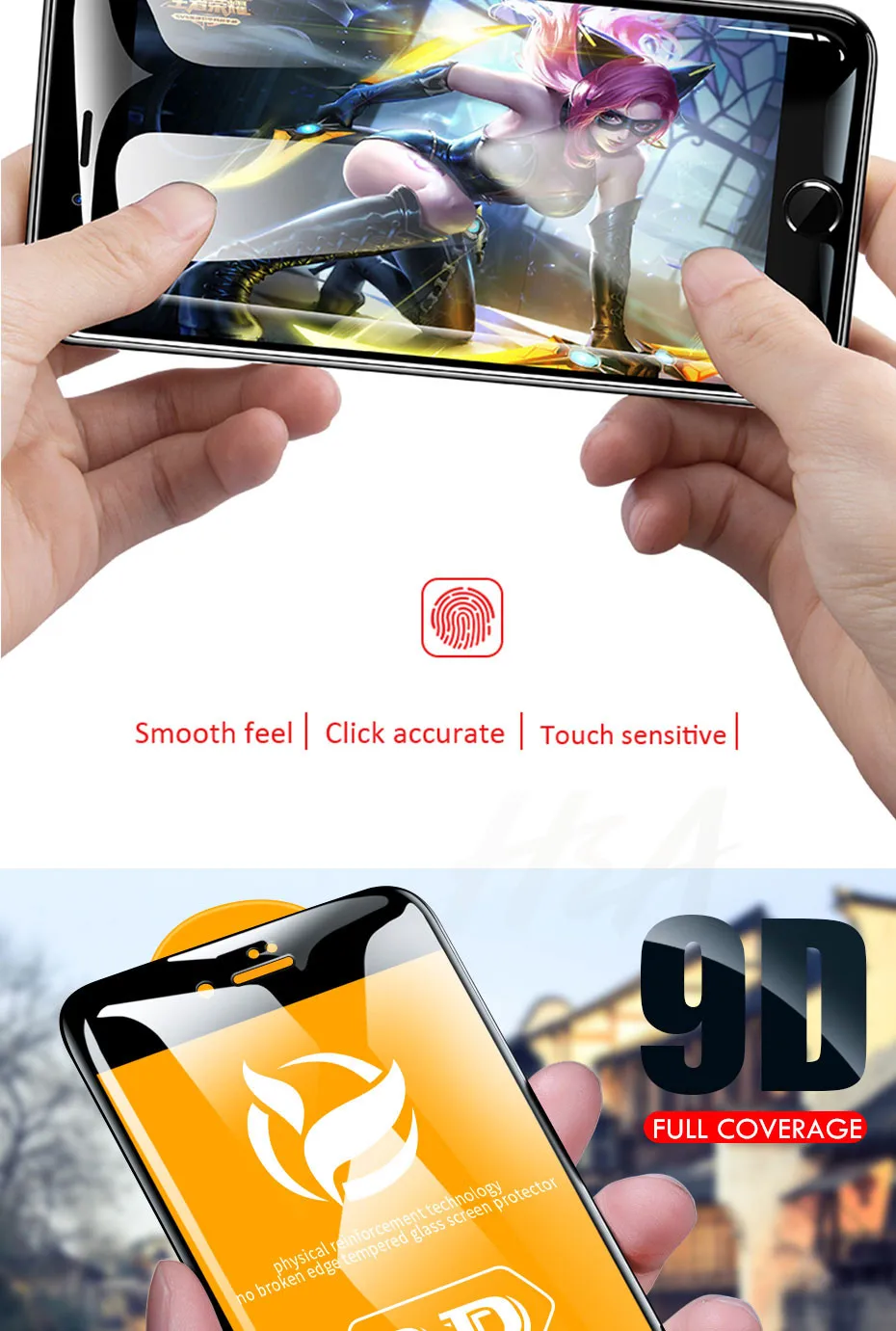 H& A 9D защитное стекло с изогнутыми краями для iPhone X, XR, XS, Max, полное покрытие, Защита экрана для iPhone 7, 6 s, 8 Plus, стеклянная пленка