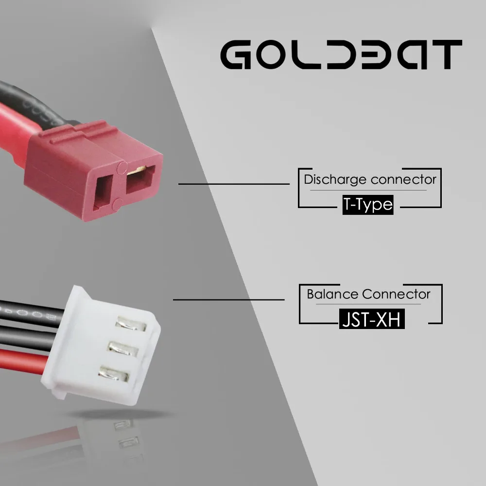 2 блока GOLDBAT 6200mAh Lipo батарея для RC автомобиля батарея Lipo 7,4 V Lipo 2s 80C с штекером Deans для RC автомобиля грузовика вертолета Traxxas
