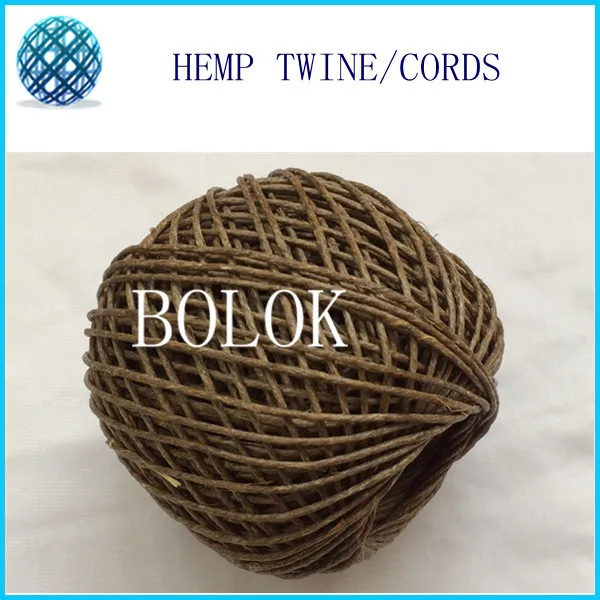 

200pcs/lot 2mm beewaxed hemp twine200feet , dark color natural hemp rope,hemp cord
