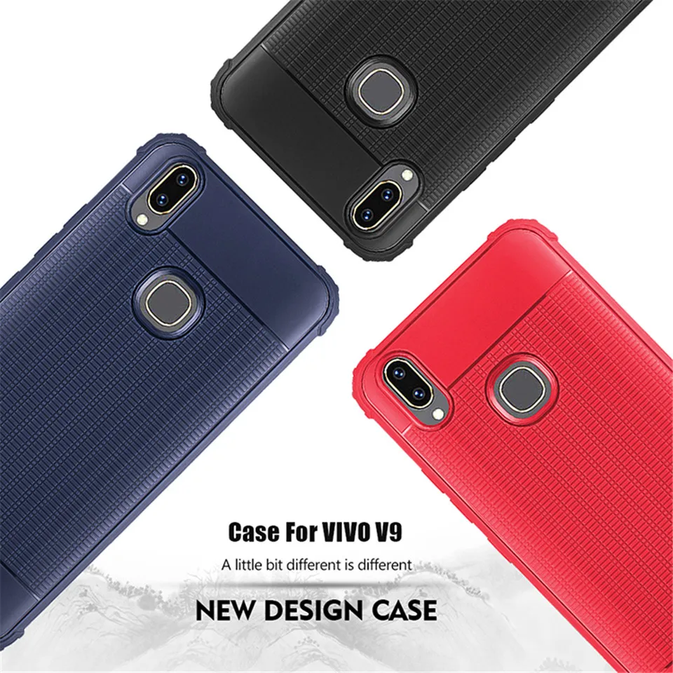 Роскошный противоударный ТПУ матовый защитный чехол для VIVO V9 V7 Plus Y75 Y79 Y71 Y71i Y85 NEX Y97