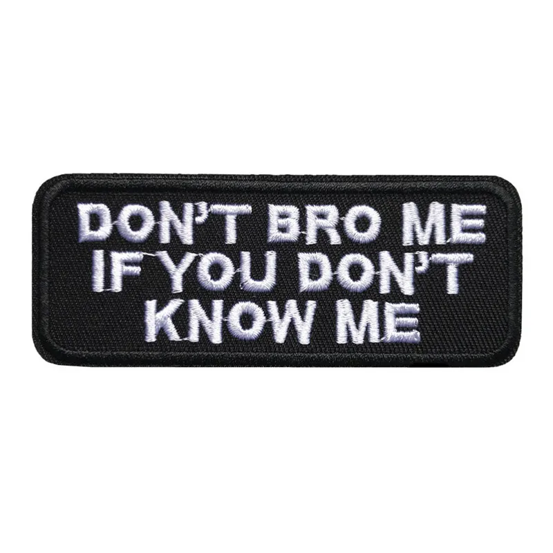Значки Dont Bro Me для сумки джинсов шляпы футболки аппликации творчества 10