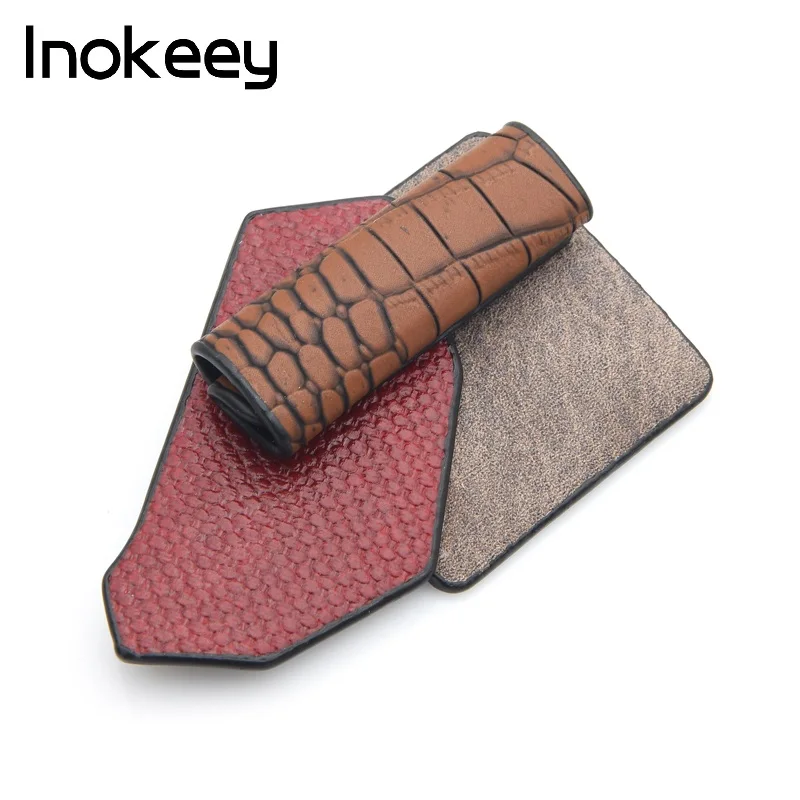 Женская Брошь Inokeey коричневая кожаная брошь в форме шарфа новогодняя бижутерия