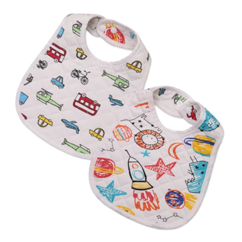 1 pcs 2019 Baby Bibs For Boy&ampGirl Bib Burp Cloth Print Cotton Scarf Meal Collar Accessories Double sided | Мать и ребенок