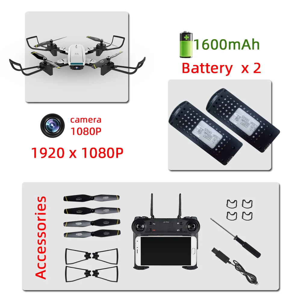 1080P white 2B SG700 SG700D Дроны с камерой hd мини Дрон rc вертолет 4k Дрон игрушки Квадрокоптер Профессиональный Дрон com камера Квадрокоптер - Цвет: 1080P white 2B