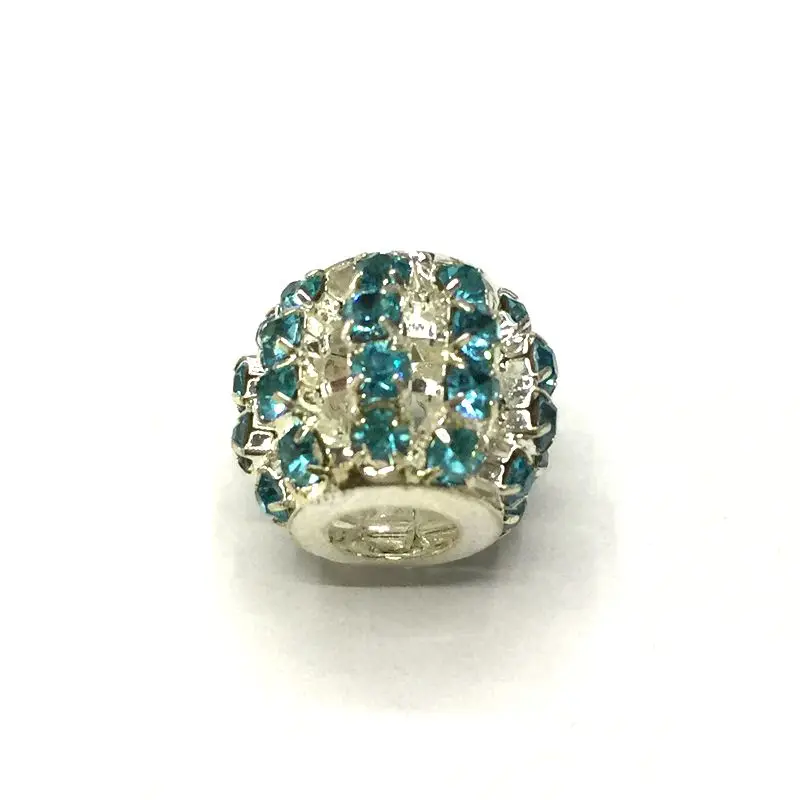 Бесплатная доставка модные прозрачные бусины из сплава с большим отверстием