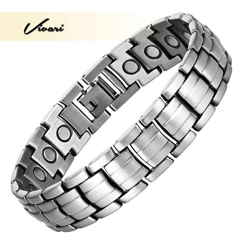 Vivari модный металлический браслет для мужчин мужские браслеты серебряного цвета