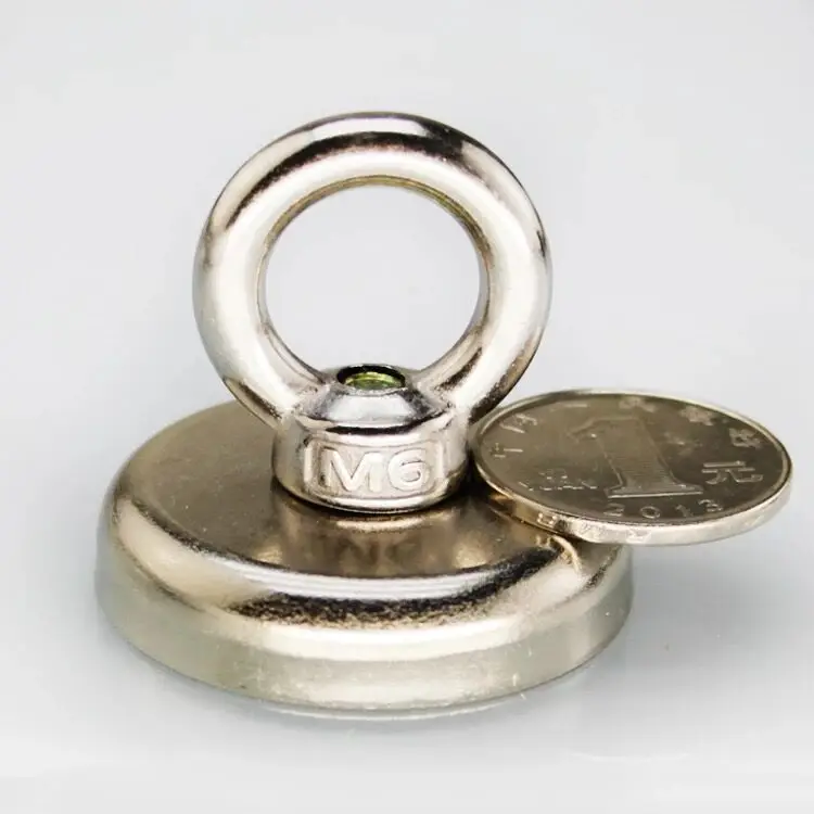 42mm Strong Round Magnetic Eyebolt Ring Disc Magnet Hook Neodymium Heavy Power Holder Rare Earth For Salvage | Обустройство дома
