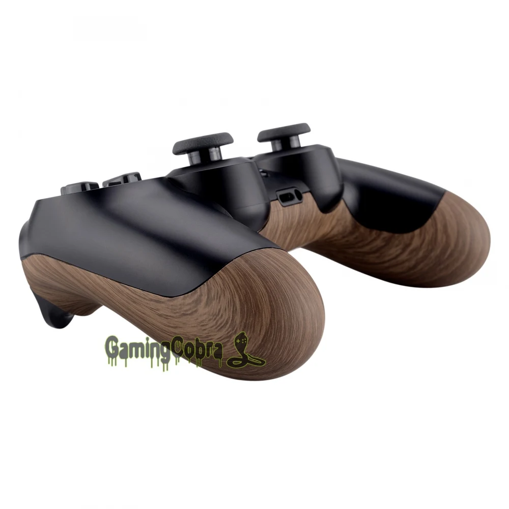Текстура древесины Soft Touch Нижняя оболочка запасная часть для Playstation 4 PS4 тонкий поляризационный фильтр Pro контроллер JDM-040 JDM-050 JDM-055-SP4BS01