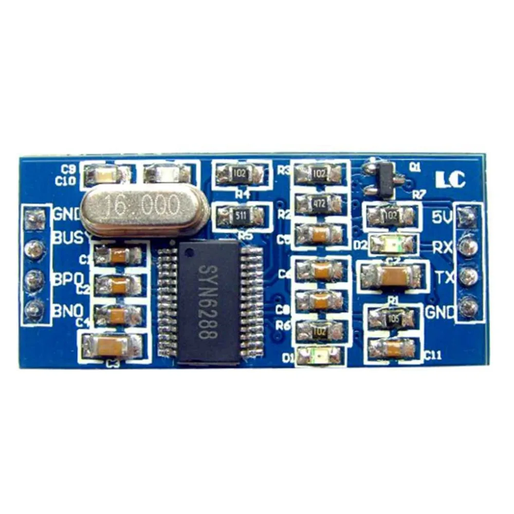 SYN6288 TTS звуковой модуль синтеза речи GB2312 GBK BIG5 Unicode Format текстовый