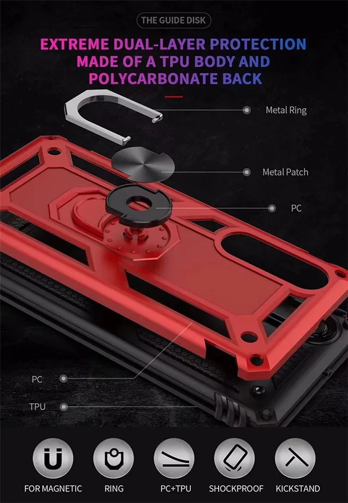 Чехол для Huawei P30 Pro автомобильный держатель подставка магнитный кронштейн чехол с