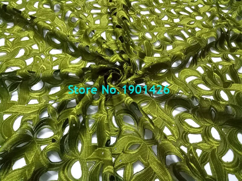2017 новейшая швейцарская вуаль 100% хлопок кружевная ткань зеленая распродажа