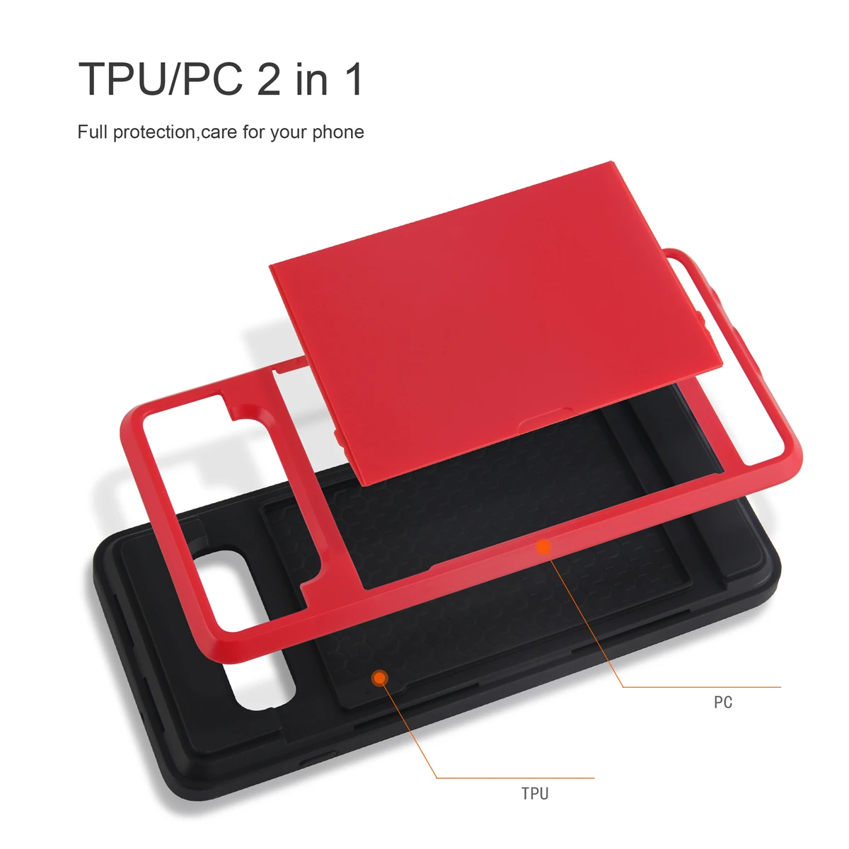 Slide Card Hybrid Hard Back Cover for Samsung Galaxy S10 Plus S10e S9 S8 S7 S6 Edge NOTE 9 8 Case |