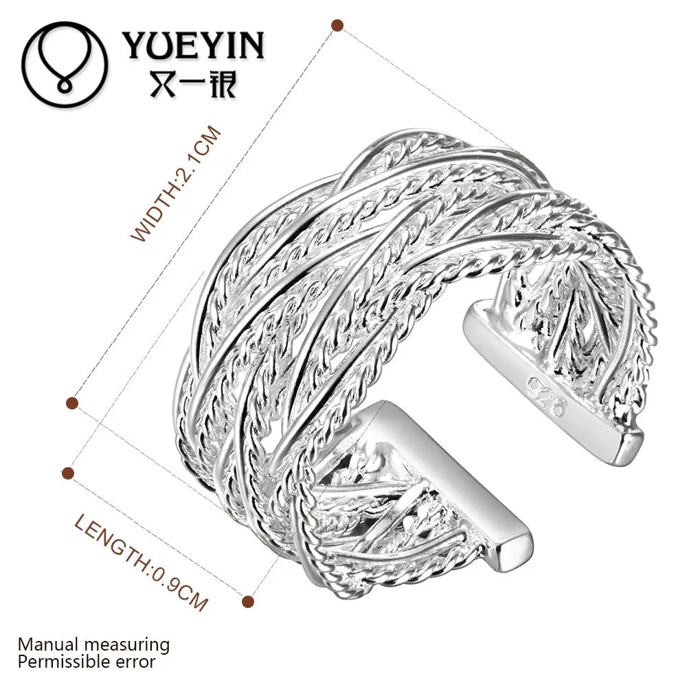 Полый дизайн оптовая продажа посеребренные Свадебные Кольца для женщин