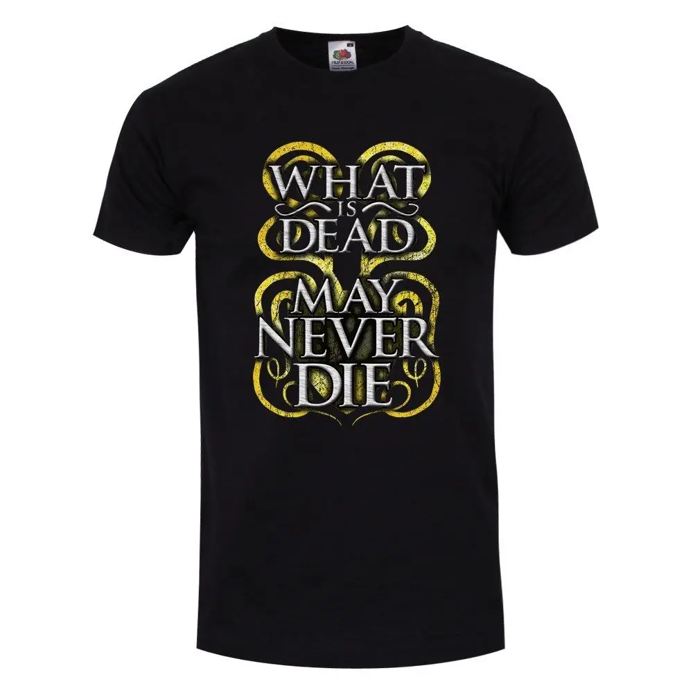 What Is Dead May Never Die Мужская черная футболка с модным принтом Футболка размера плюс из