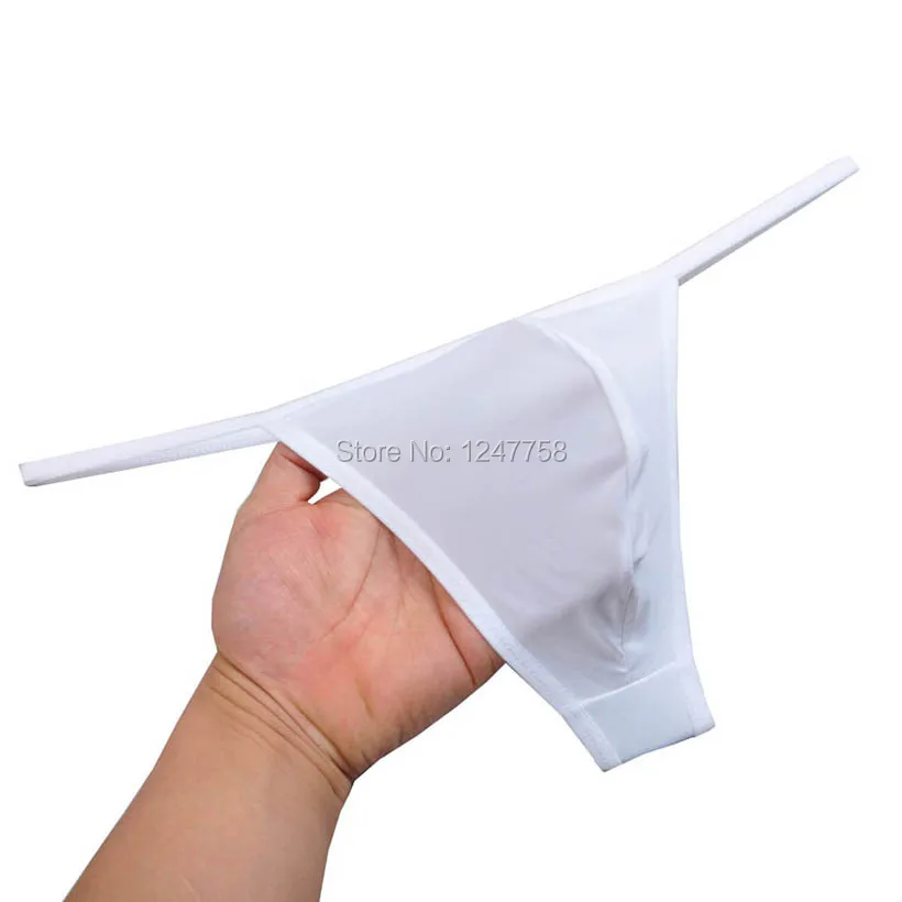 Сексуальные мужские супер тонкие 4-сторонние тянущиеся стринги нижнее белье с