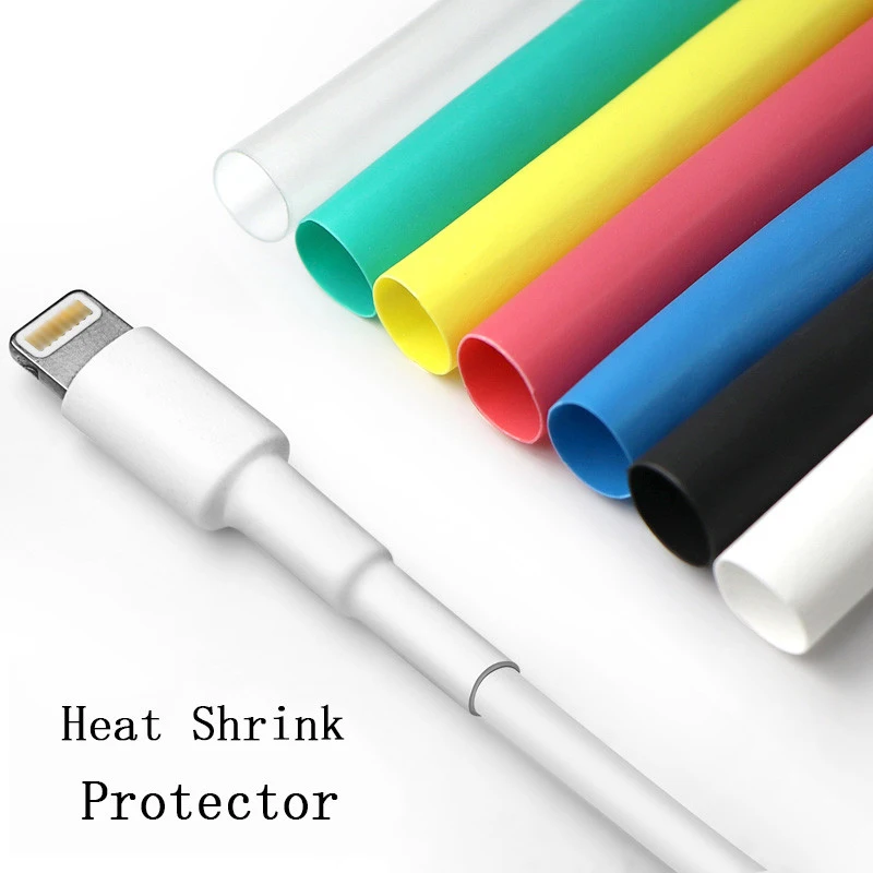 

5PCS Heat Shrink Tube Sleeve Cable protector for iphone usb cable wire organizer winder for iPad iPhone56 78 X XR XS Cable