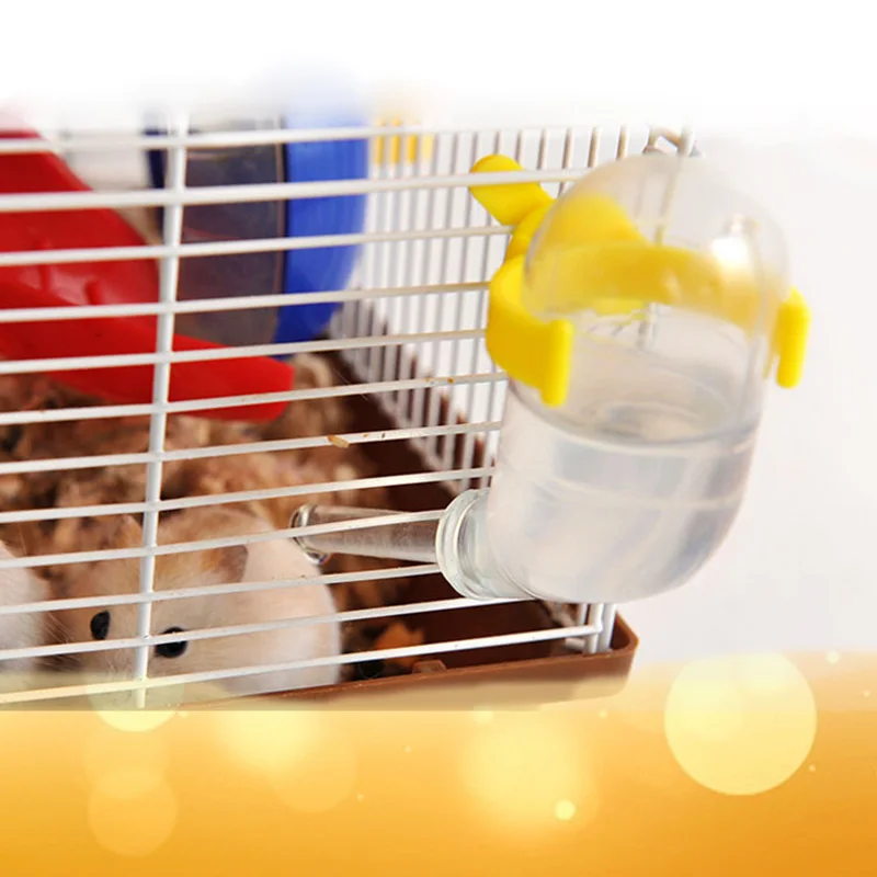 Sqinans 50ml Pet Water Feeder Plastic Body Glass Nozzle Drinking Bottle Dispenser For Hamster Chinchilla Guinea Pig | Дом и сад