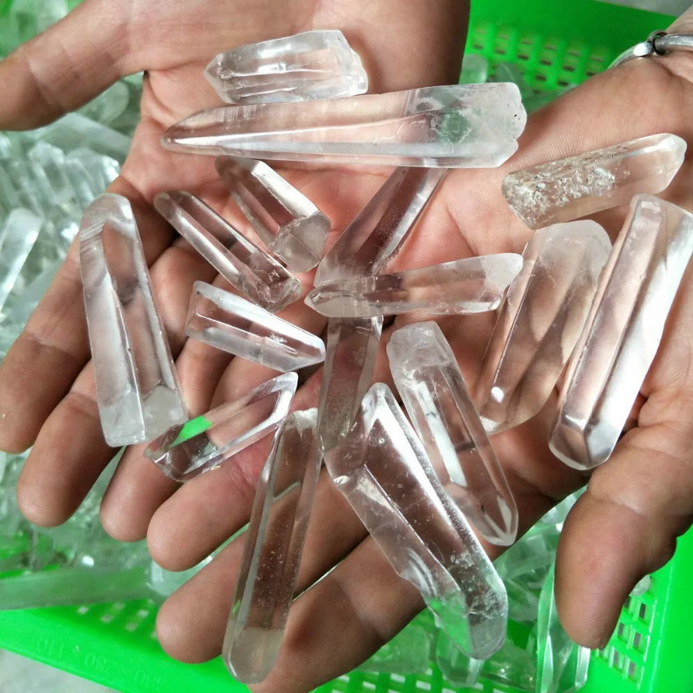2.2LB 1 кг прозрачные кварцевые хрустальные точки были отполированы из