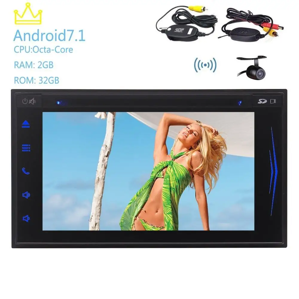 Автомобильный стерео Android 7 1 дюймов 1080 сенсорный экран 2 din Авторадио gps навигация