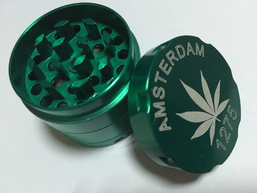 Новый Диаметр цинка Измельчитель для табака измельчитель из 4 слоев 40 мм