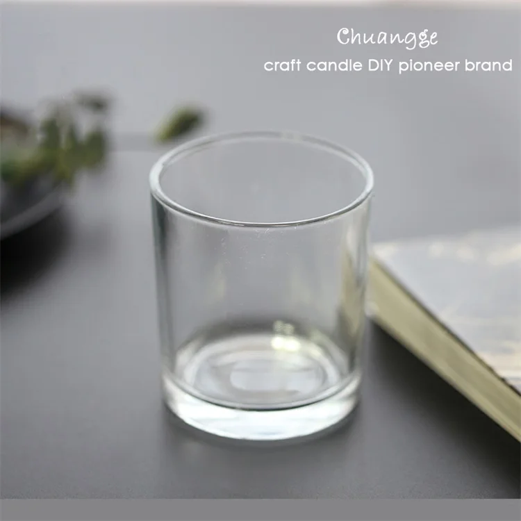 transparent CHUANGGE DIY банка для свечей контейнер стакан держатель подсвечник матовое стекло чашка ручной работы ароматические свечи для изготовления принадлежностей - Цвет: transparent