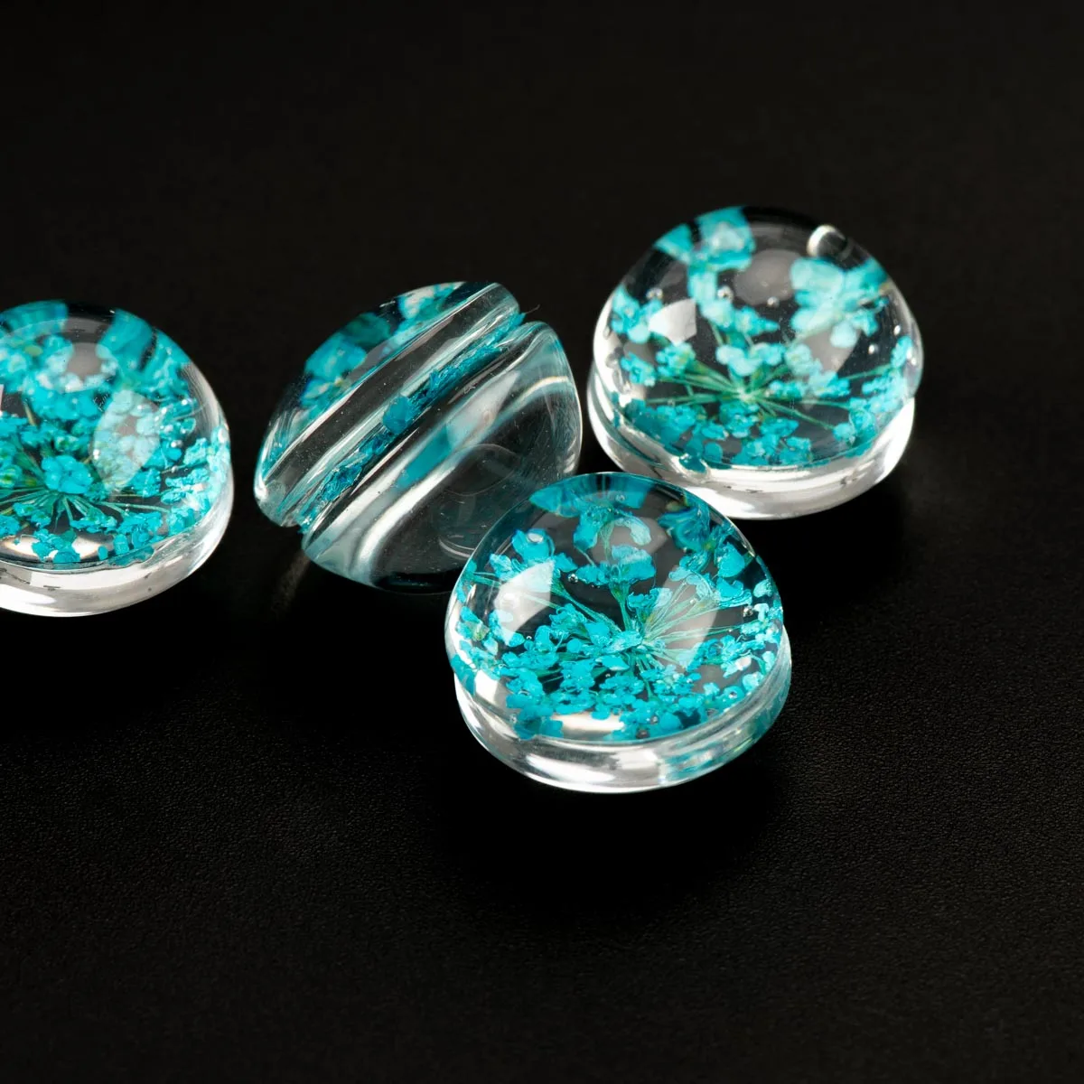 16 # без крючка натуральный сушеный цветок со стеклянной бусиной бусы ручной