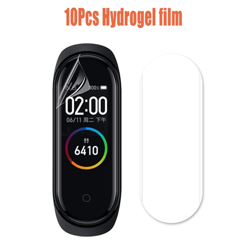 Hydrogel film Hangrui mi Band 4 браслет из натуральной кожи ремешок для Xiaomi mi Band 4 3 фитнес-трекер красочные браслеты mi Band 4 mi Band 3 - Цвет: Hydrogel film