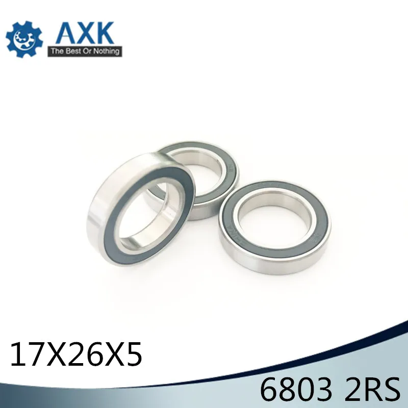 6803 2RS подшипник 17*26*5 мм (10 шт.) ABEC 1 Метрическая тонкий срез 61803RS RS шариковые