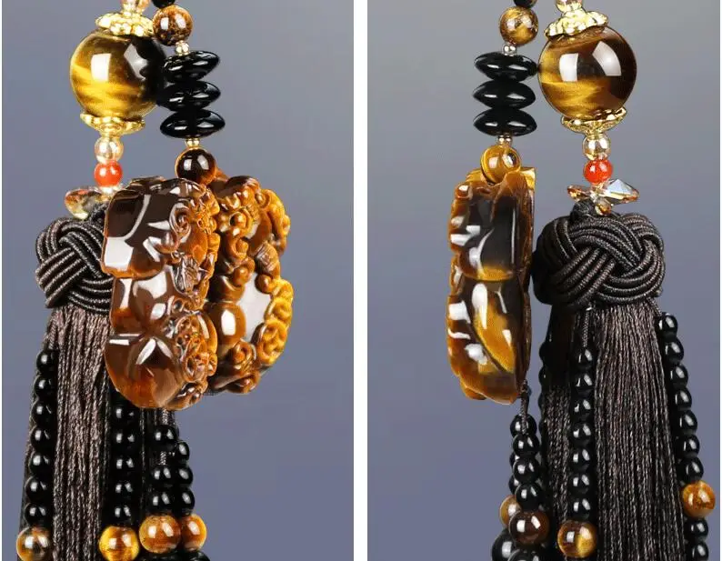 Автомобильная подвеска pixiu с тигриным глазом Высококачественная зеленая